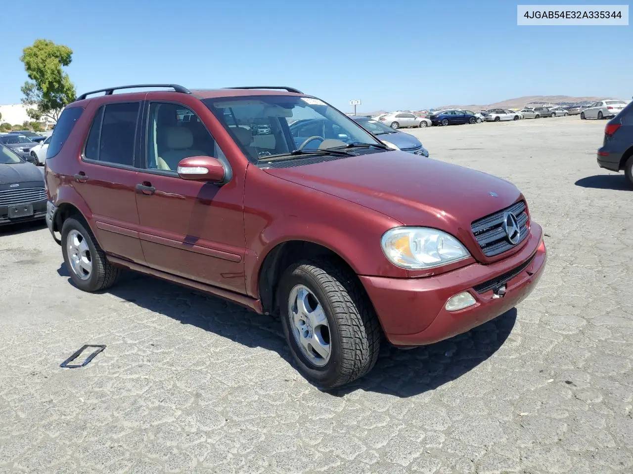 2002 Mercedes-Benz Ml 320 VIN: 4JGAB54E32A335344 Lot: 61199235