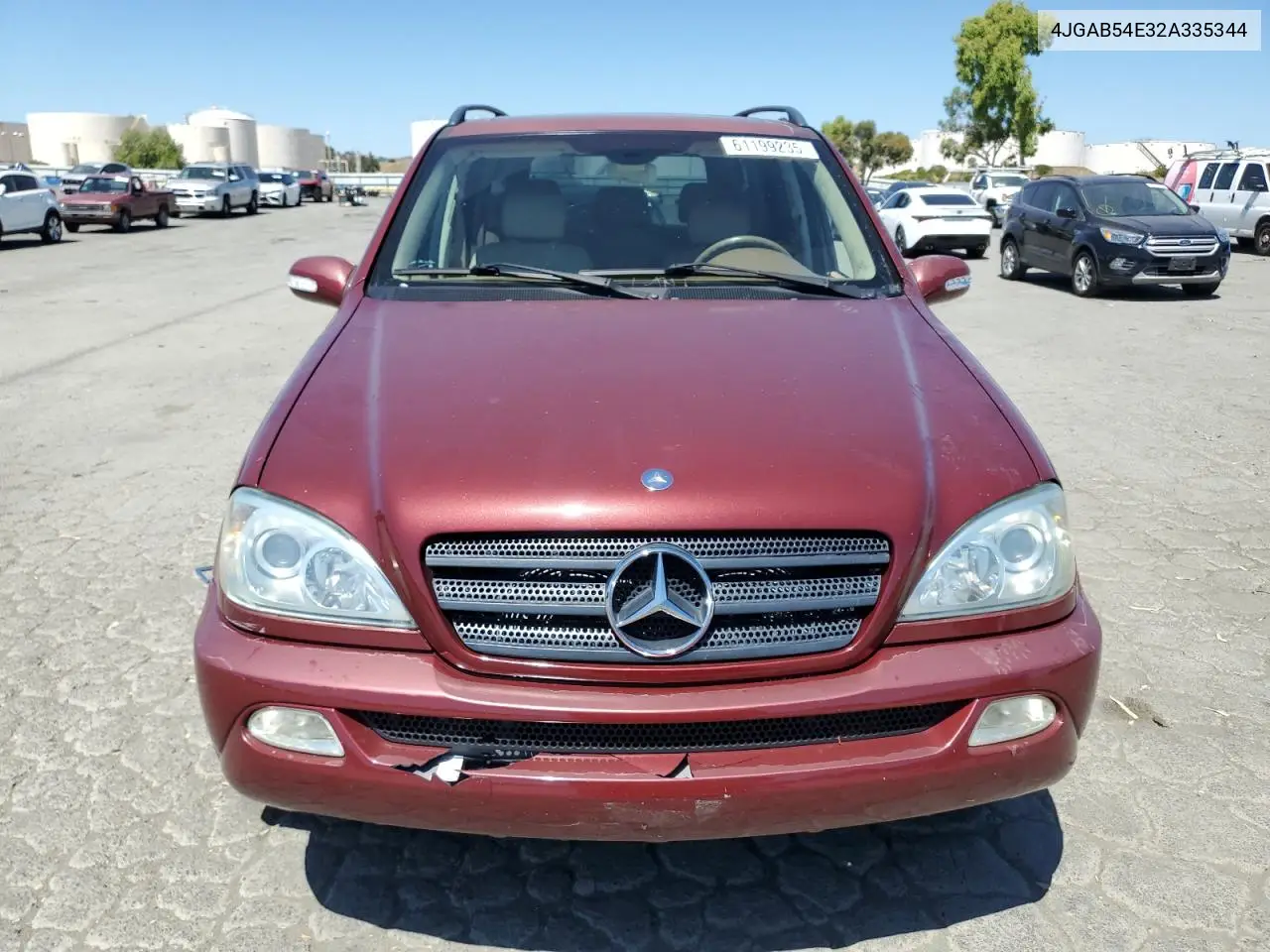 2002 Mercedes-Benz Ml 320 VIN: 4JGAB54E32A335344 Lot: 61199235