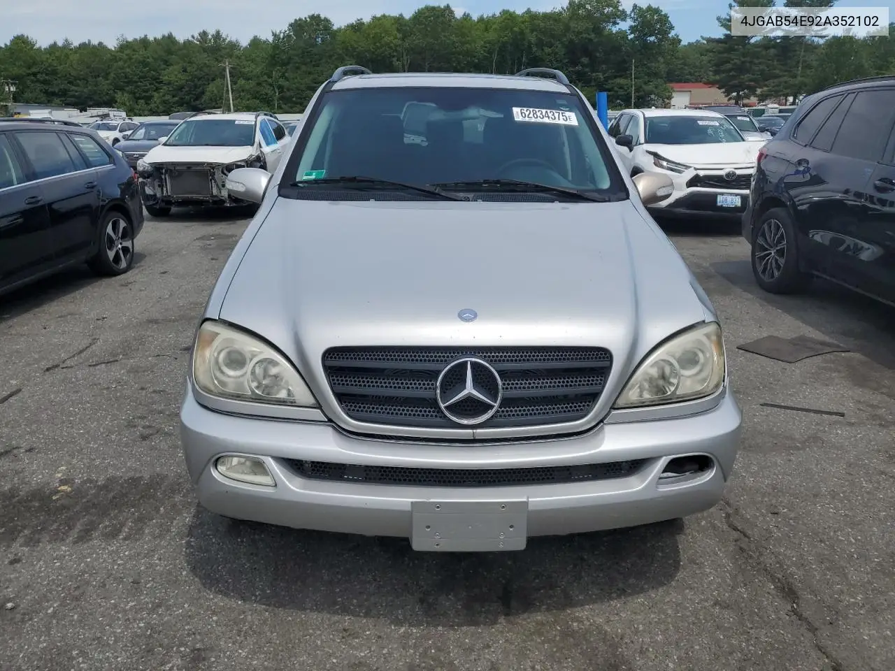 2002 Mercedes-Benz Ml 320 VIN: 4JGAB54E92A352102 Lot: 62834375