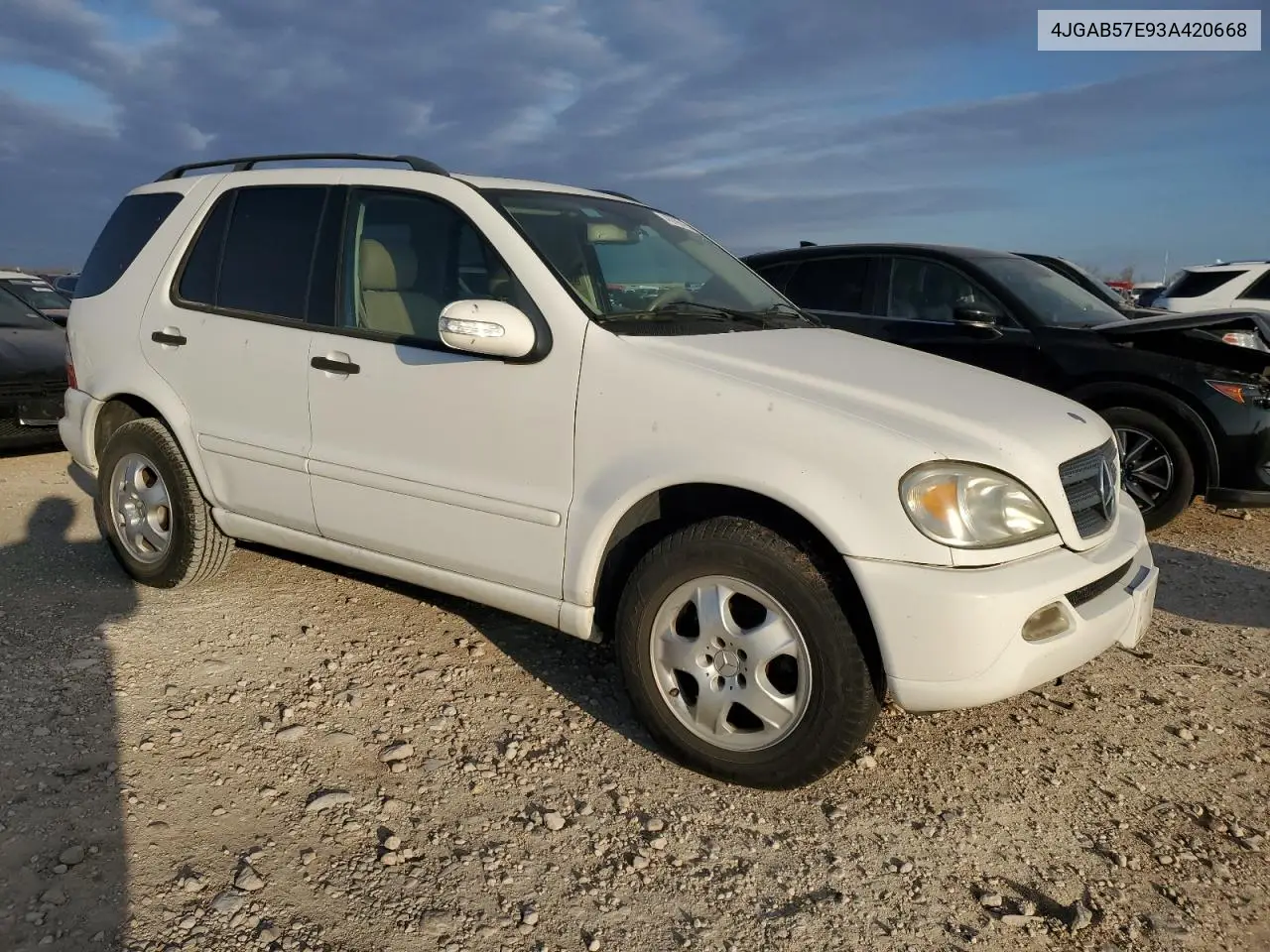 2003 Mercedes-Benz Ml 350 VIN: 4JGAB57E93A420668 Lot: 45796765