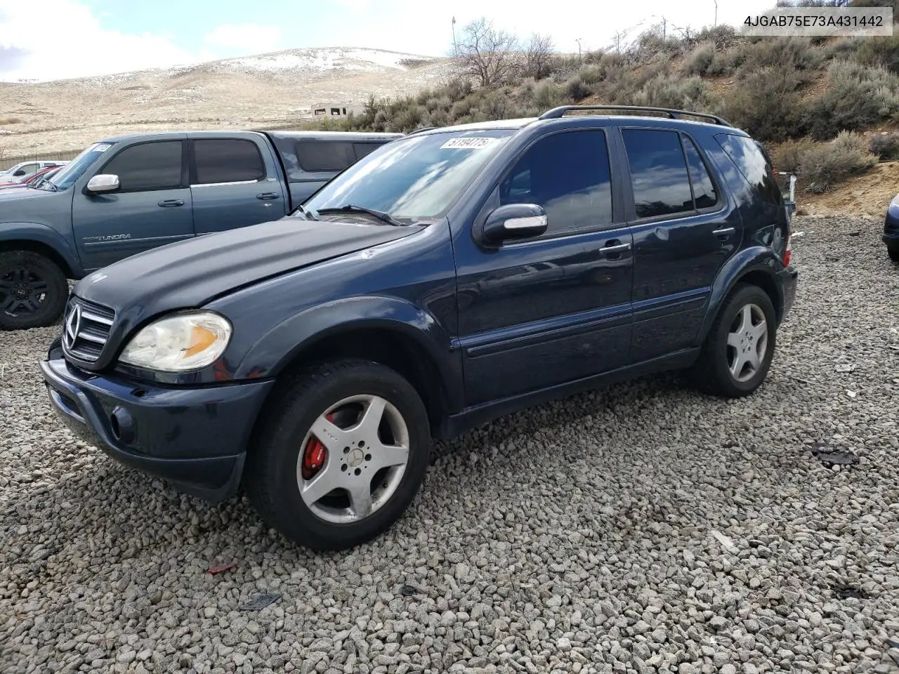2003 Mercedes-Benz Ml 500 VIN: 4JGAB75E73A431442 Lot: 51194775