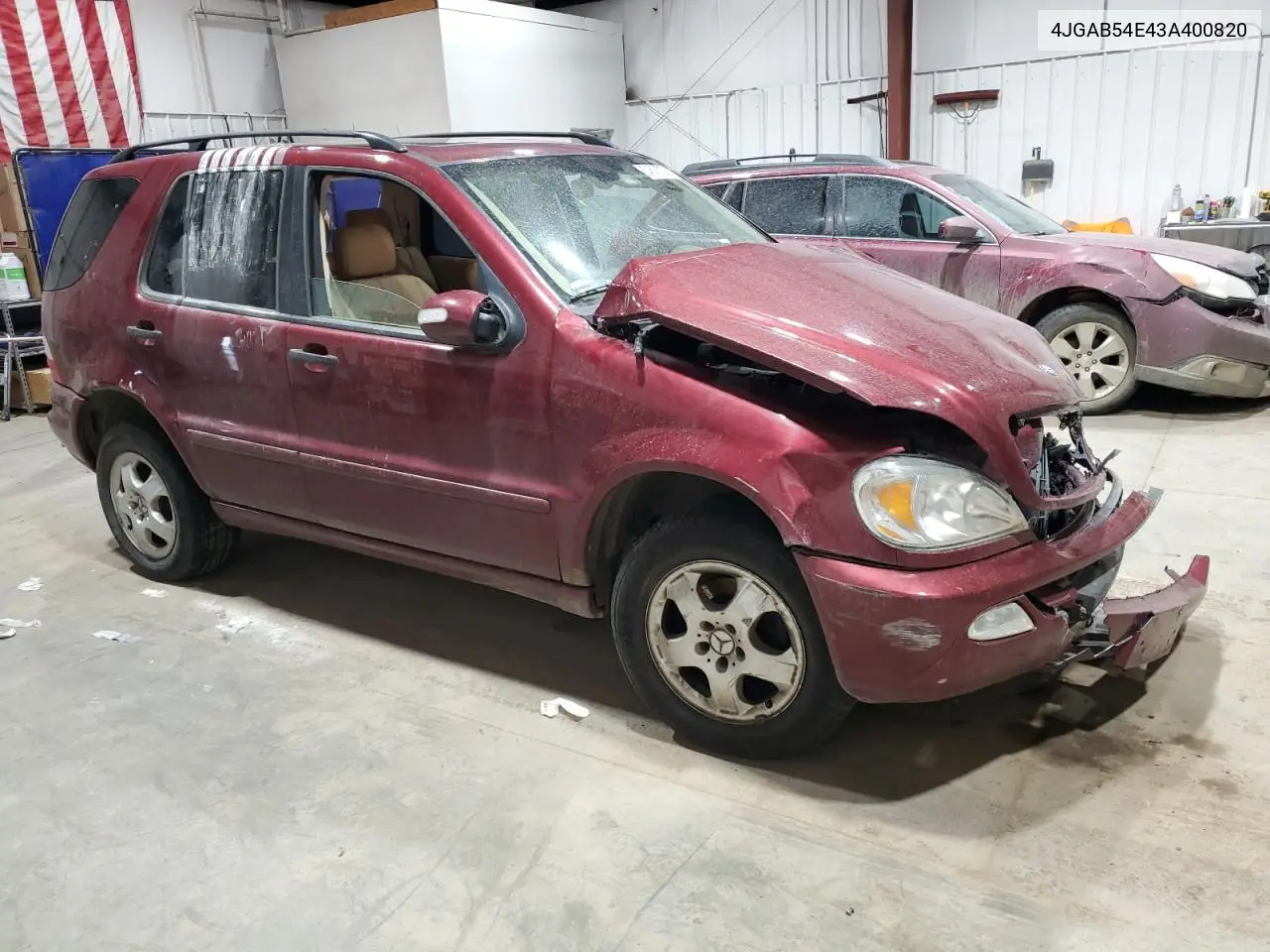 2003 Mercedes-Benz Ml 320 VIN: 4JGAB54E43A400820 Lot: 54616725