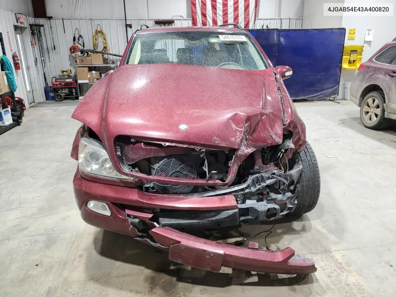 2003 Mercedes-Benz Ml 320 VIN: 4JGAB54E43A400820 Lot: 54616725