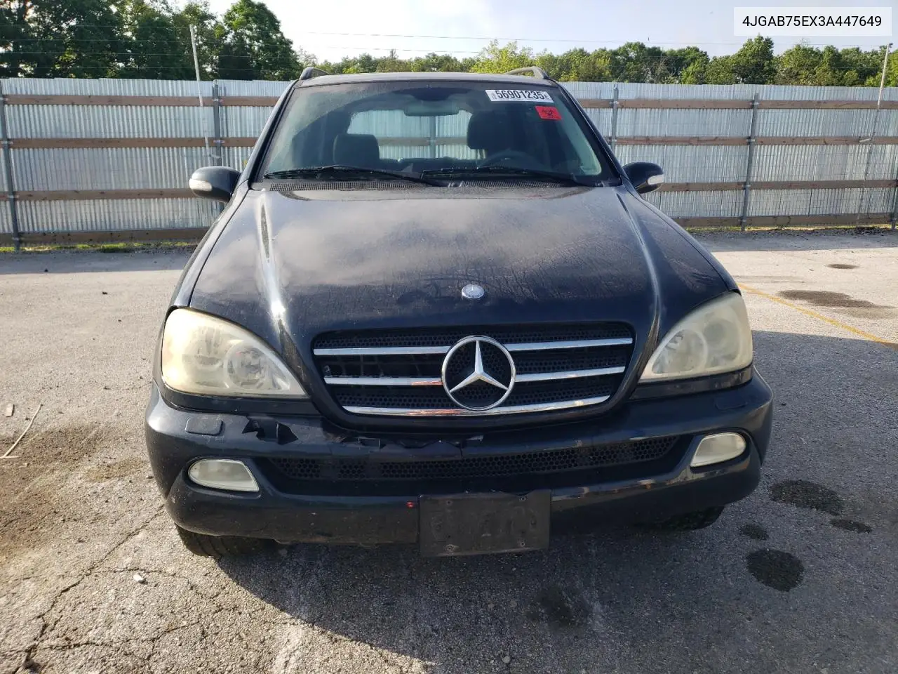 2003 Mercedes-Benz Ml 500 VIN: 4JGAB75EX3A447649 Lot: 56901235