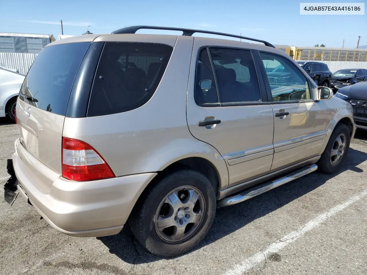 2003 Mercedes-Benz Ml 350 VIN: 4JGAB57E43A416186 Lot: 57725335