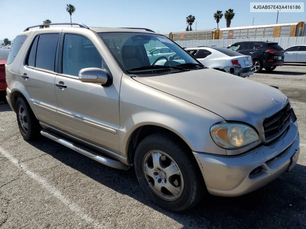 2003 Mercedes-Benz Ml 350 VIN: 4JGAB57E43A416186 Lot: 57725335