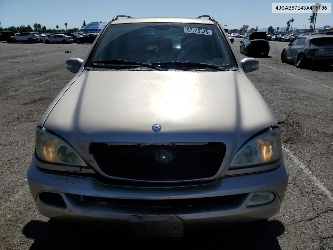 2003 Mercedes-Benz Ml 350 VIN: 4JGAB57E43A416186 Lot: 57725335