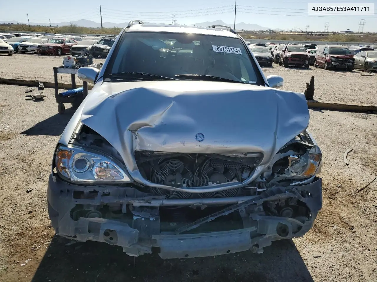 2003 Mercedes-Benz Ml 350 VIN: 4JGAB57E53A411711 Lot: 85751154