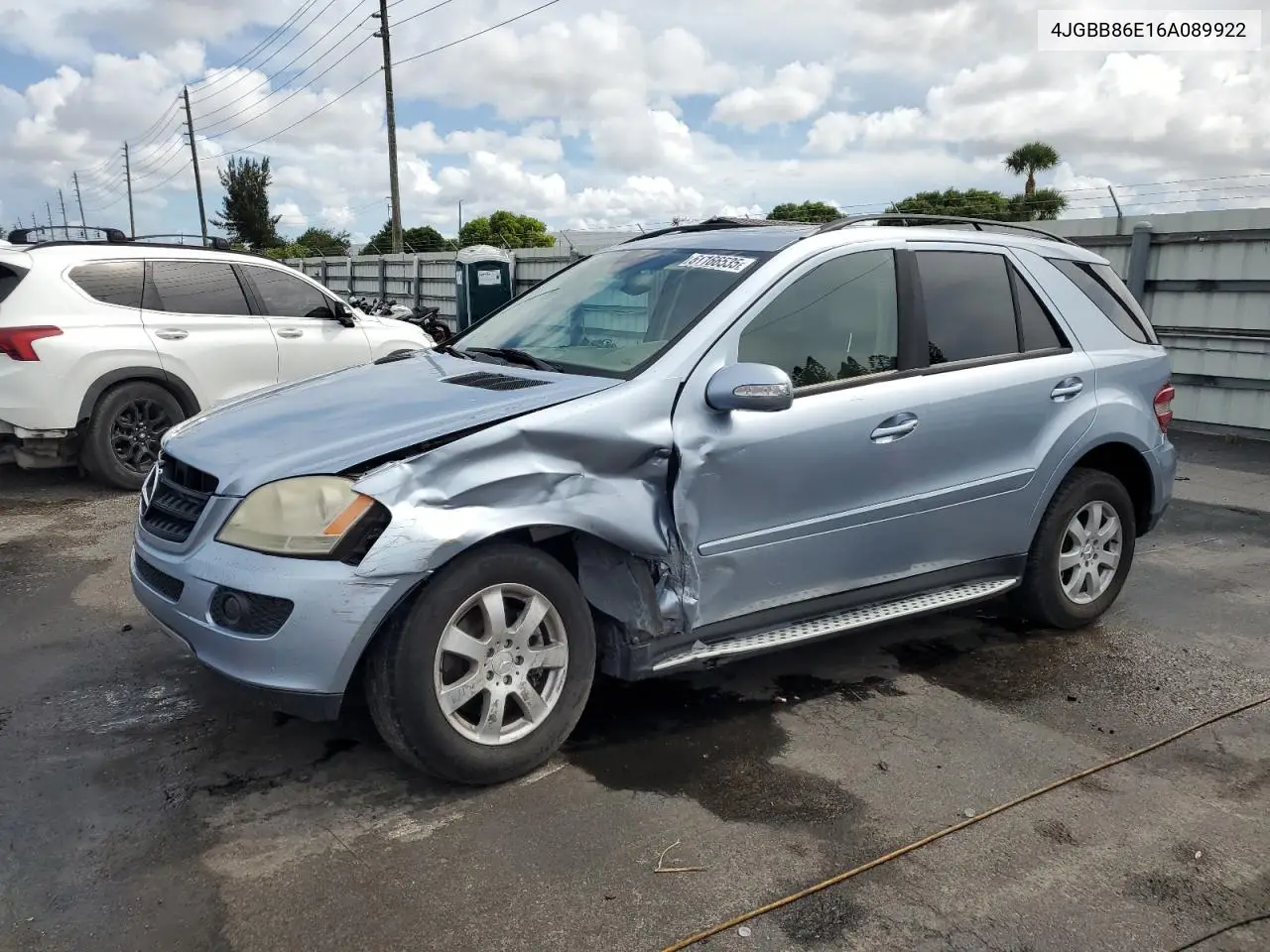 2006 Mercedes-Benz Ml 350 VIN: 4JGBB86E16A089922 Lot: 61166535