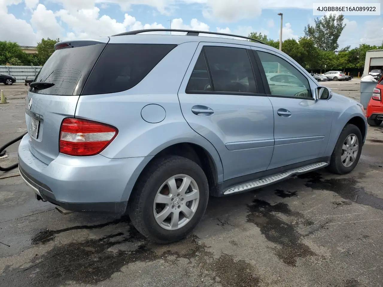 2006 Mercedes-Benz Ml 350 VIN: 4JGBB86E16A089922 Lot: 61166535