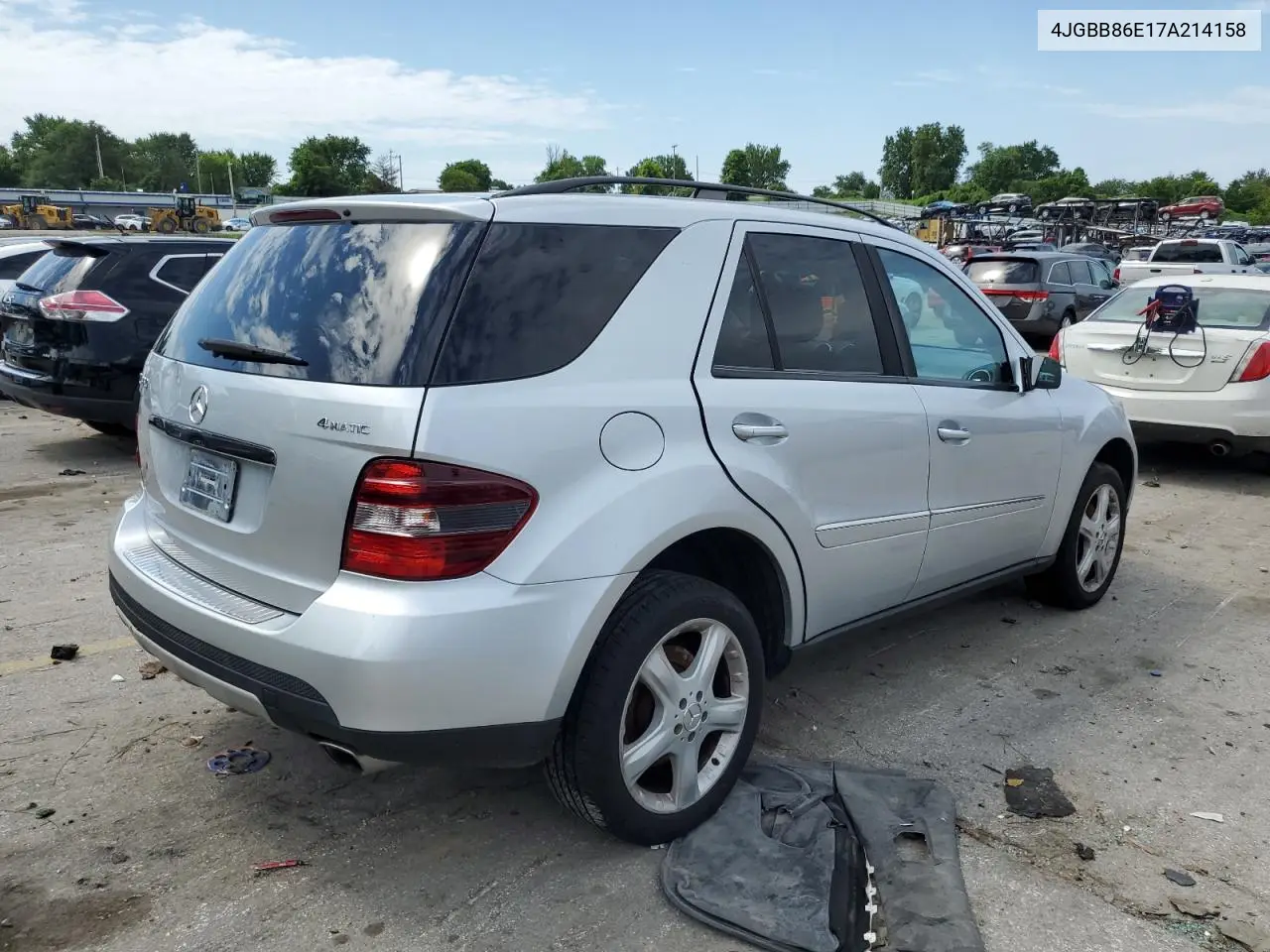 2007 Mercedes-Benz Ml 350 VIN: 4JGBB86E17A214158 Lot: 59856255