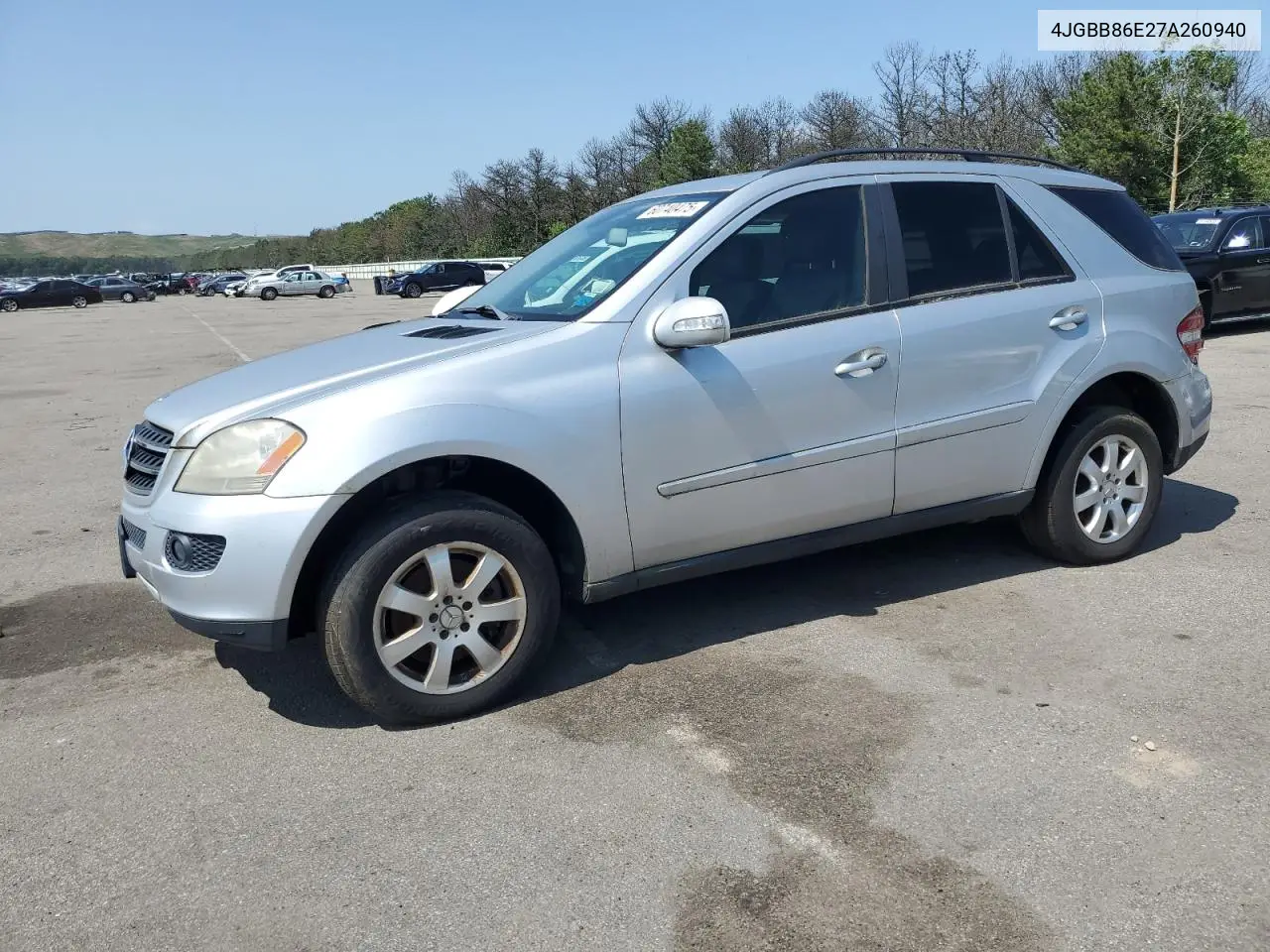 2007 Mercedes-Benz Ml 350 VIN: 4JGBB86E27A260940 Lot: 60740475