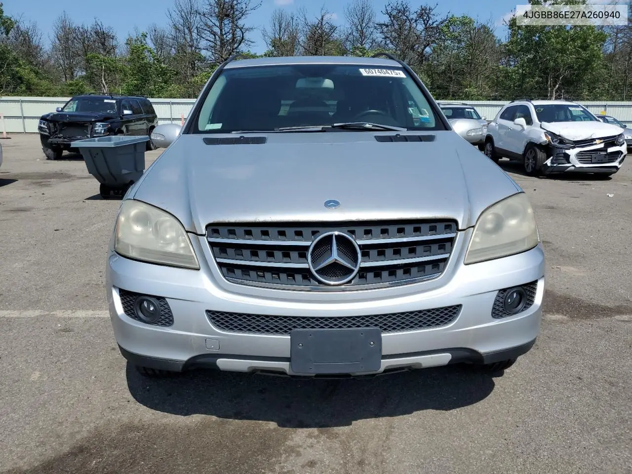 2007 Mercedes-Benz Ml 350 VIN: 4JGBB86E27A260940 Lot: 60740475
