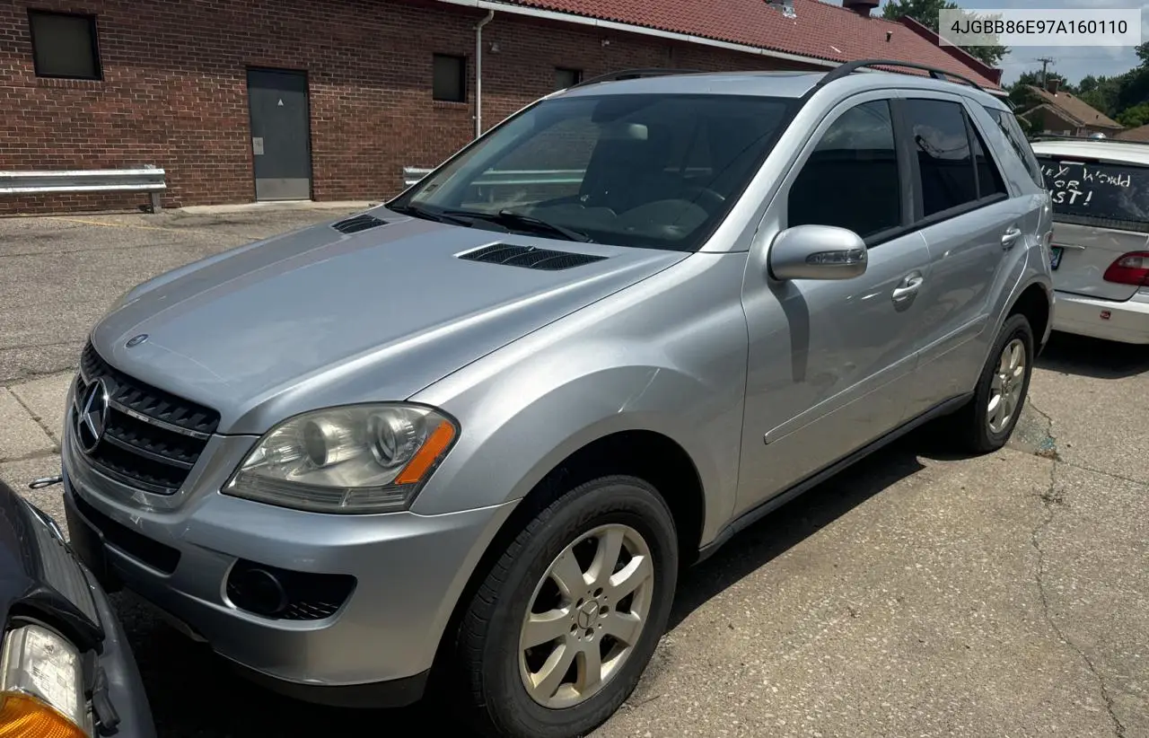 2007 Mercedes-Benz Ml 350 VIN: 4JGBB86E97A160110 Lot: 62529495