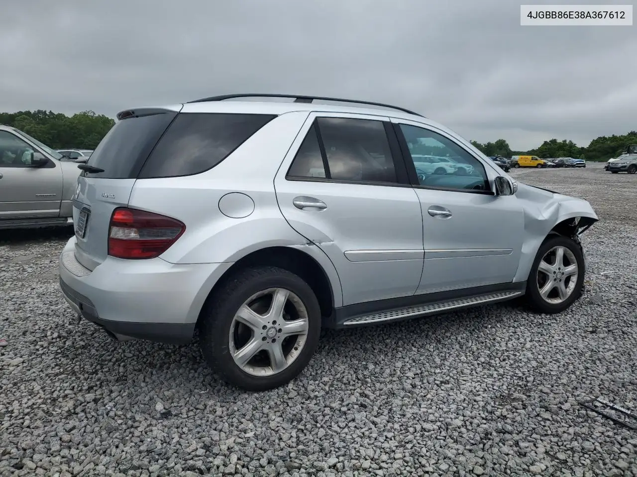 2008 Mercedes-Benz Ml 350 VIN: 4JGBB86E38A367612 Lot: 56941145