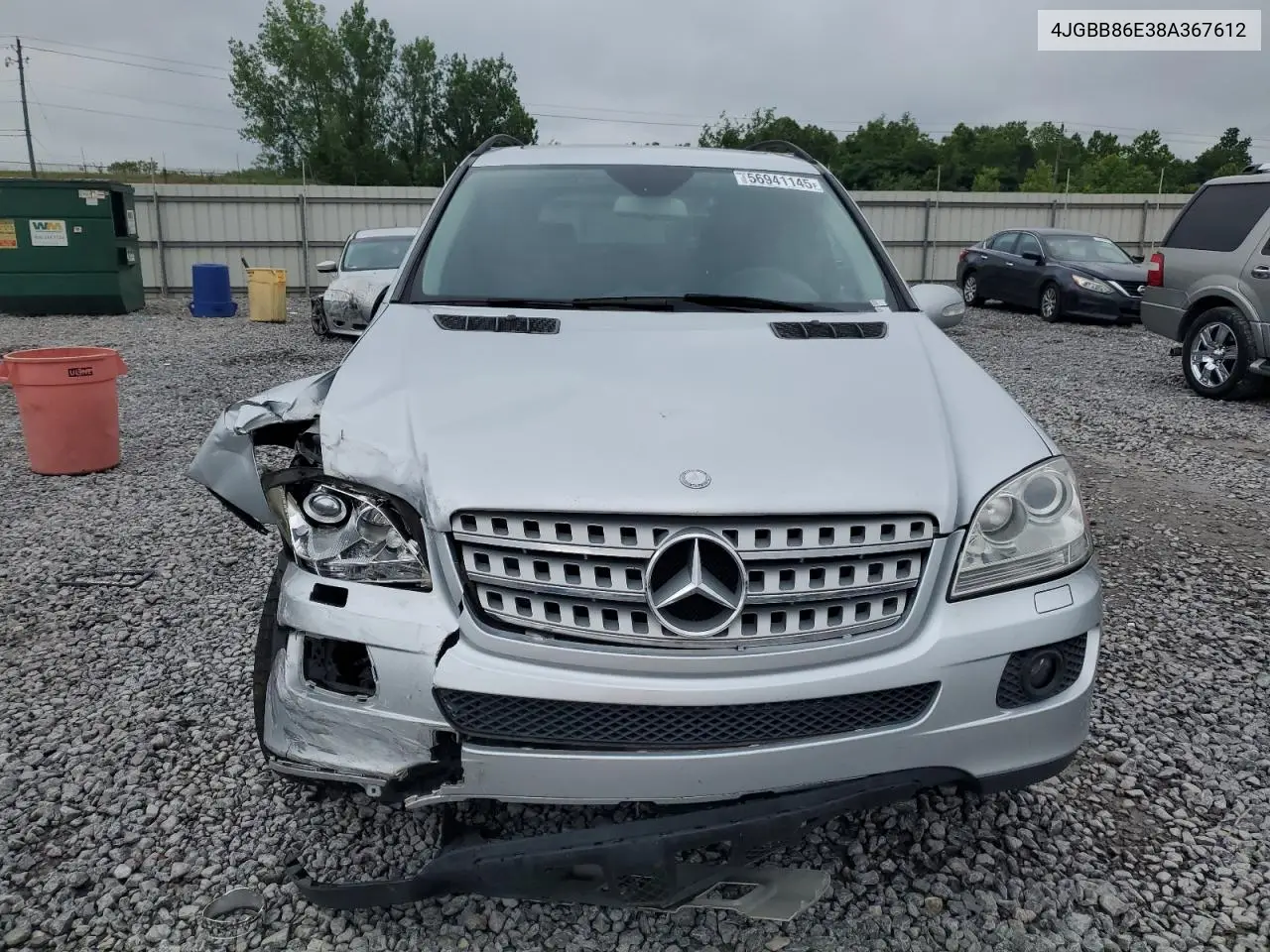 2008 Mercedes-Benz Ml 350 VIN: 4JGBB86E38A367612 Lot: 56941145
