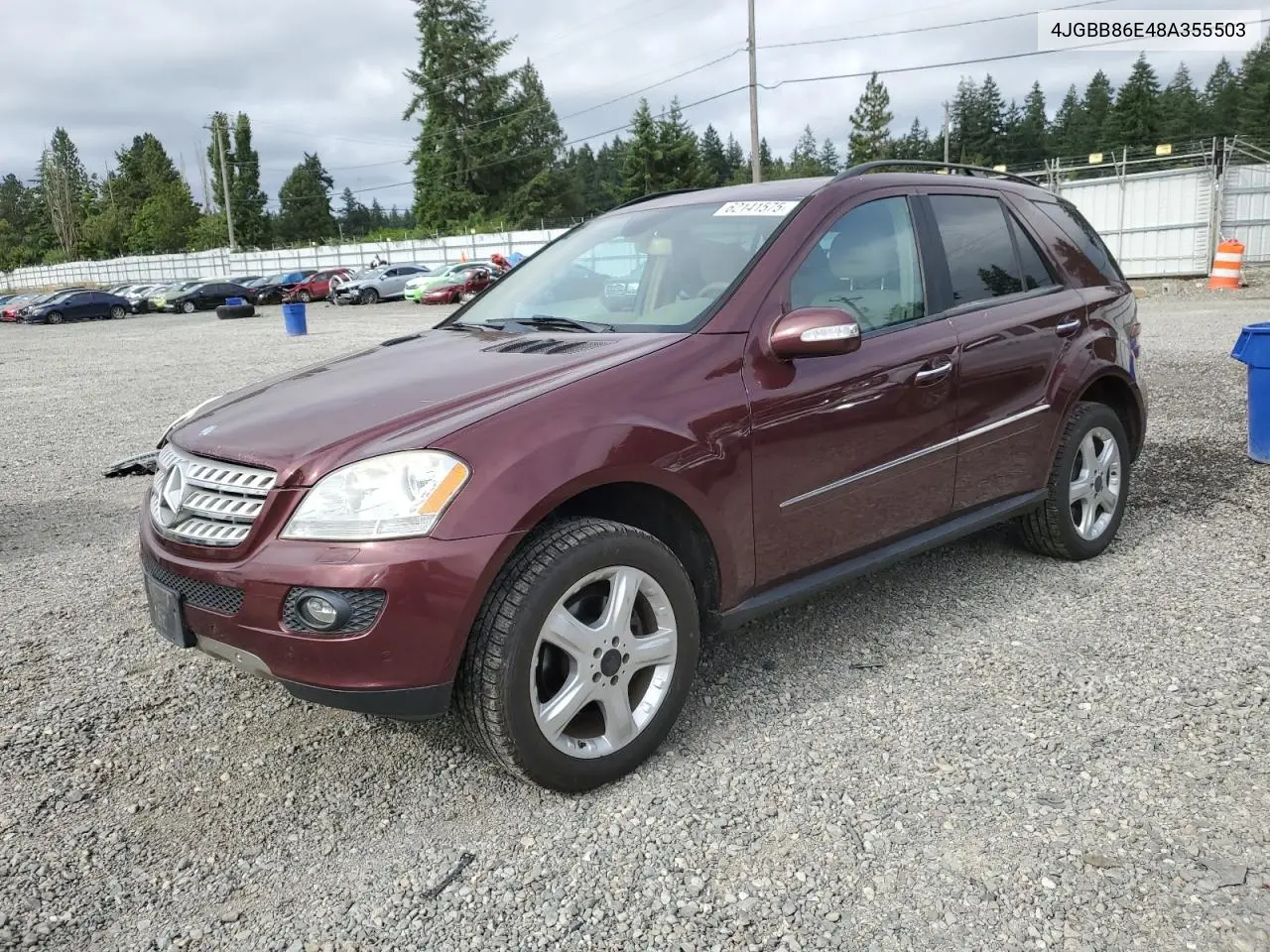 2008 Mercedes-Benz Ml 350 VIN: 4JGBB86E48A355503 Lot: 62141575