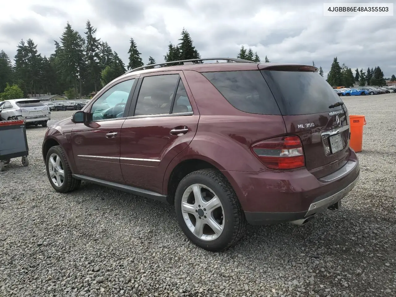 2008 Mercedes-Benz Ml 350 VIN: 4JGBB86E48A355503 Lot: 62141575