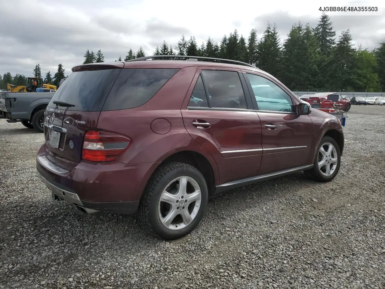 2008 Mercedes-Benz Ml 350 VIN: 4JGBB86E48A355503 Lot: 62141575