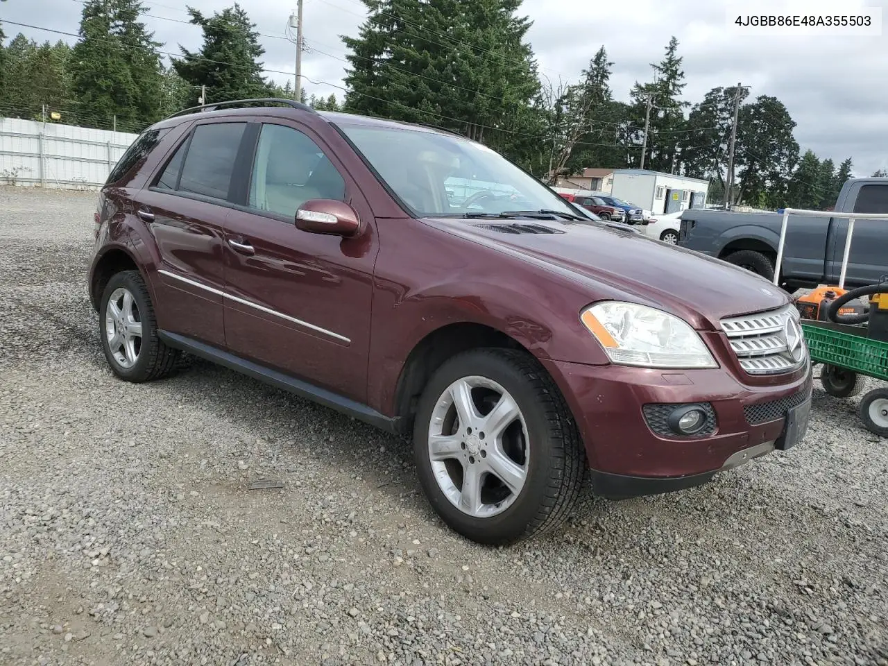 2008 Mercedes-Benz Ml 350 VIN: 4JGBB86E48A355503 Lot: 62141575