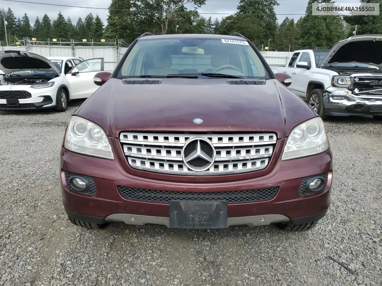 2008 Mercedes-Benz Ml 350 VIN: 4JGBB86E48A355503 Lot: 62141575