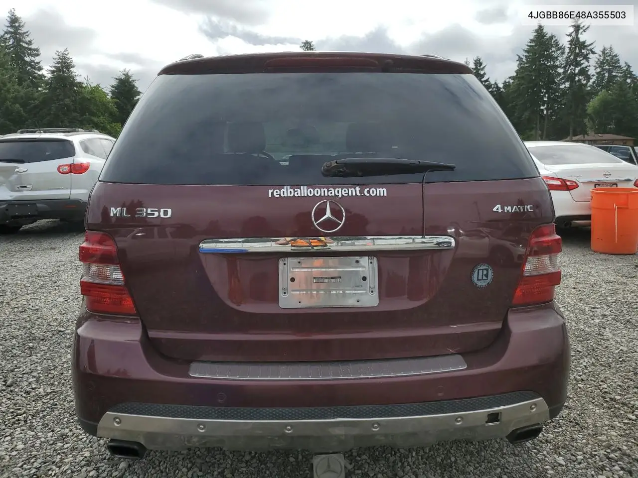2008 Mercedes-Benz Ml 350 VIN: 4JGBB86E48A355503 Lot: 62141575