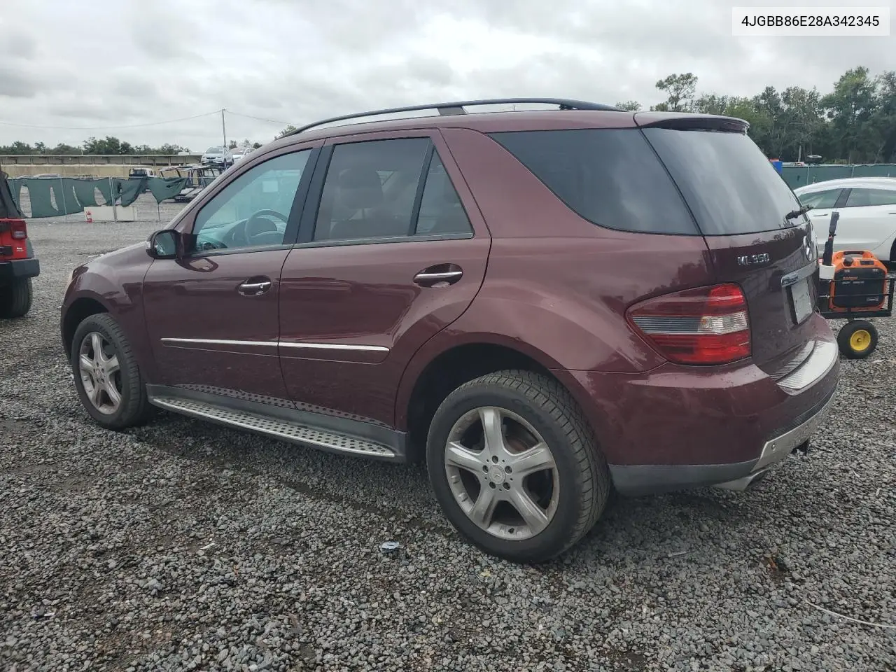 2008 Mercedes-Benz Ml 350 VIN: 4JGBB86E28A342345 Lot: 62947945