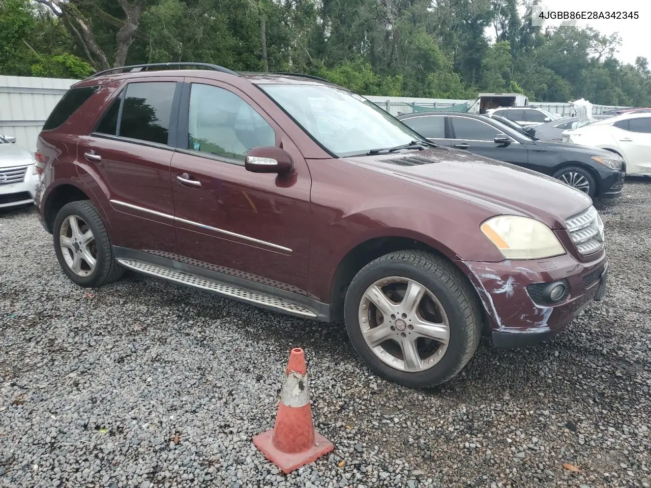 2008 Mercedes-Benz Ml 350 VIN: 4JGBB86E28A342345 Lot: 62947945