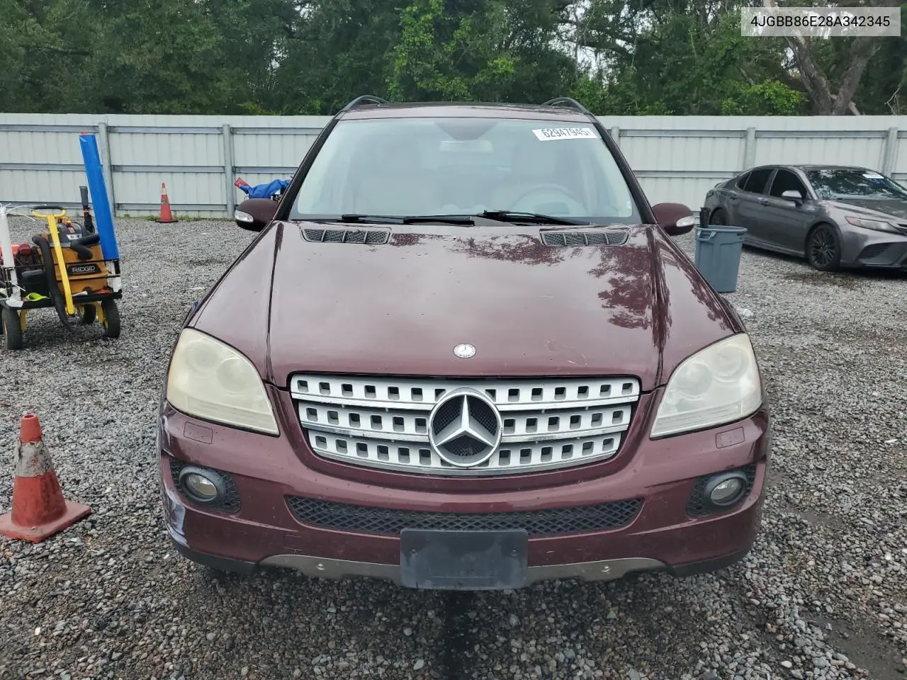 2008 Mercedes-Benz Ml 350 VIN: 4JGBB86E28A342345 Lot: 62947945