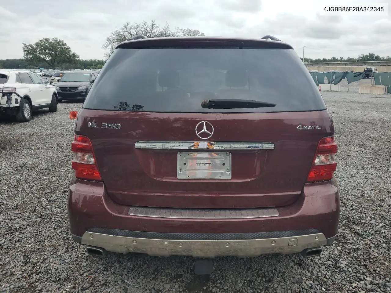 2008 Mercedes-Benz Ml 350 VIN: 4JGBB86E28A342345 Lot: 62947945