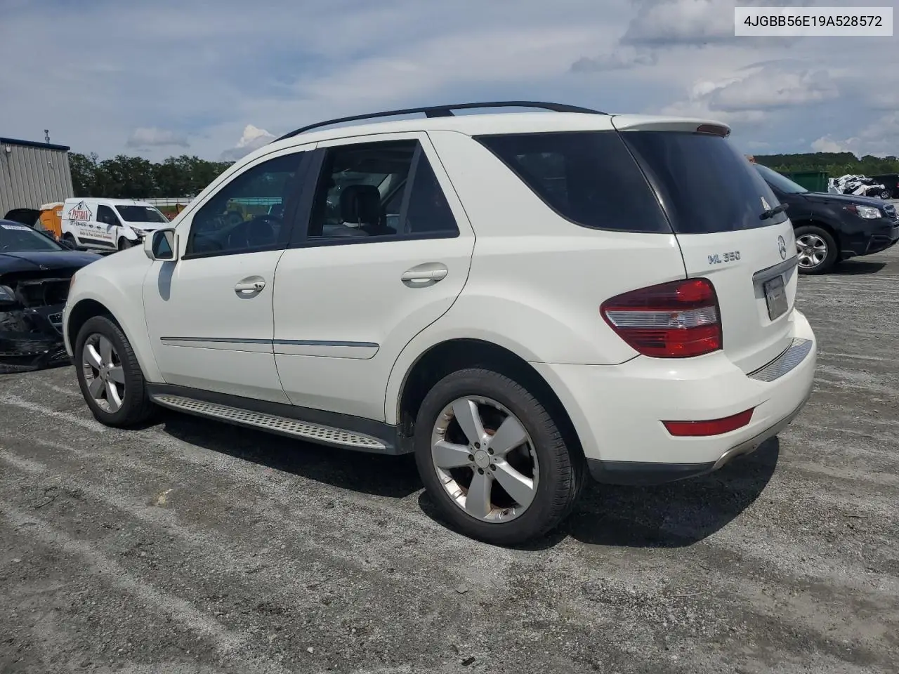 2009 Mercedes-Benz Ml 350 VIN: 4JGBB56E19A528572 Lot: 61005315