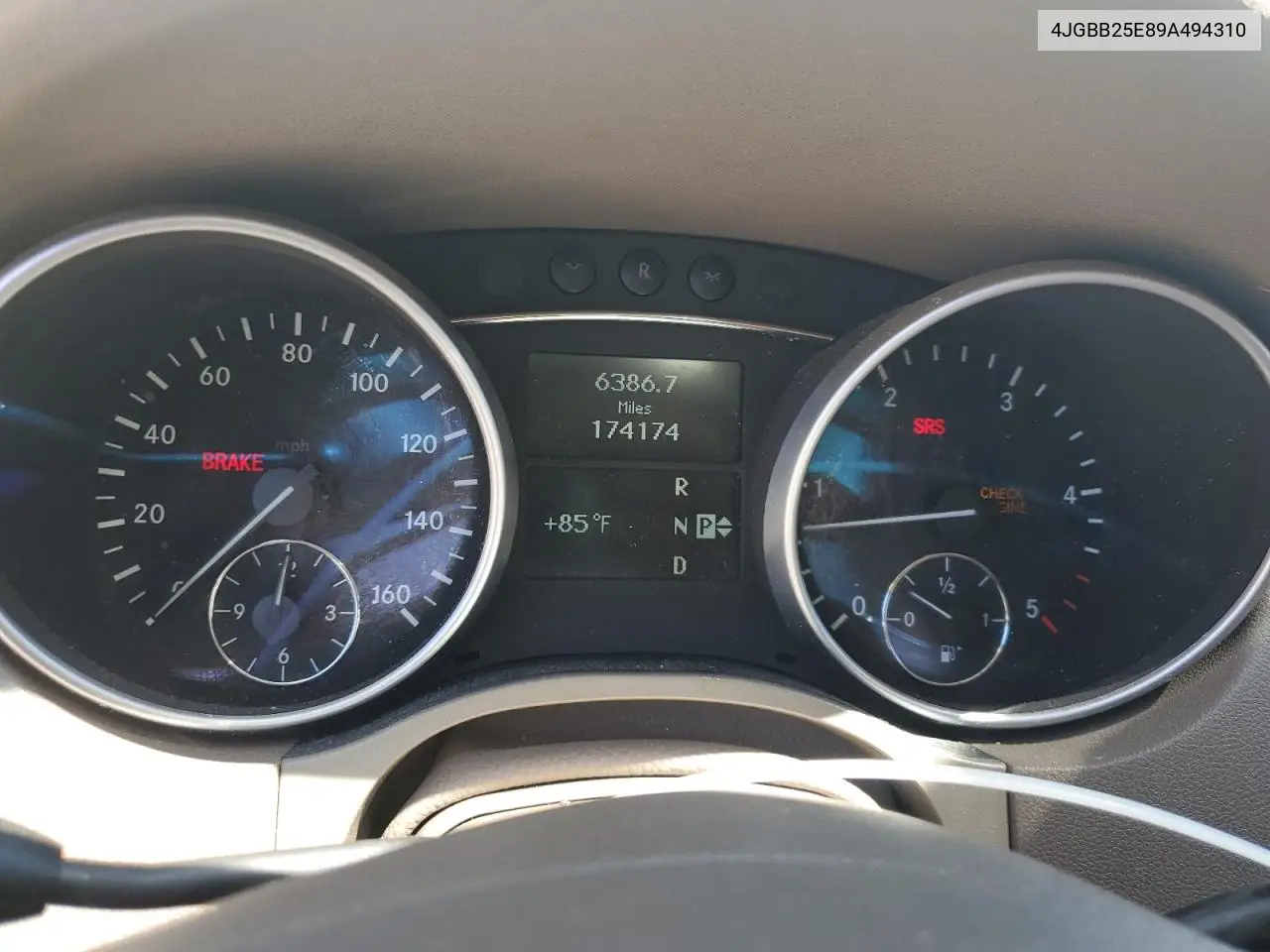 2009 Mercedes-Benz Ml VIN: 4JGBB25E89A494310 Lot: 62751545