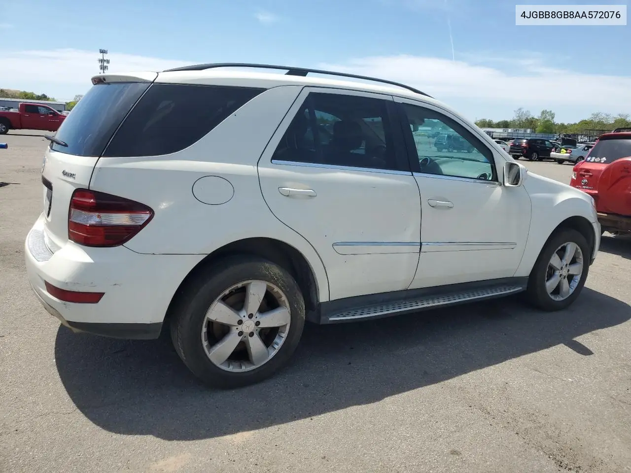 2010 Mercedes-Benz Ml 350 4Matic VIN: 4JGBB8GB8AA572076 Lot: 55743115