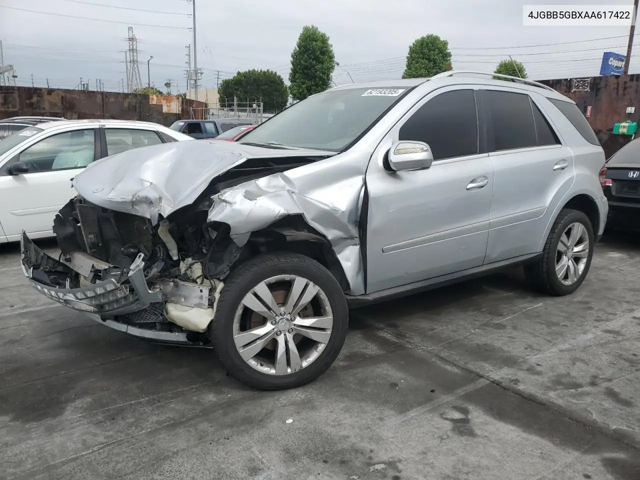 2010 Mercedes-Benz Ml 350 VIN: 4JGBB5GBXAA617422 Lot: 62193205