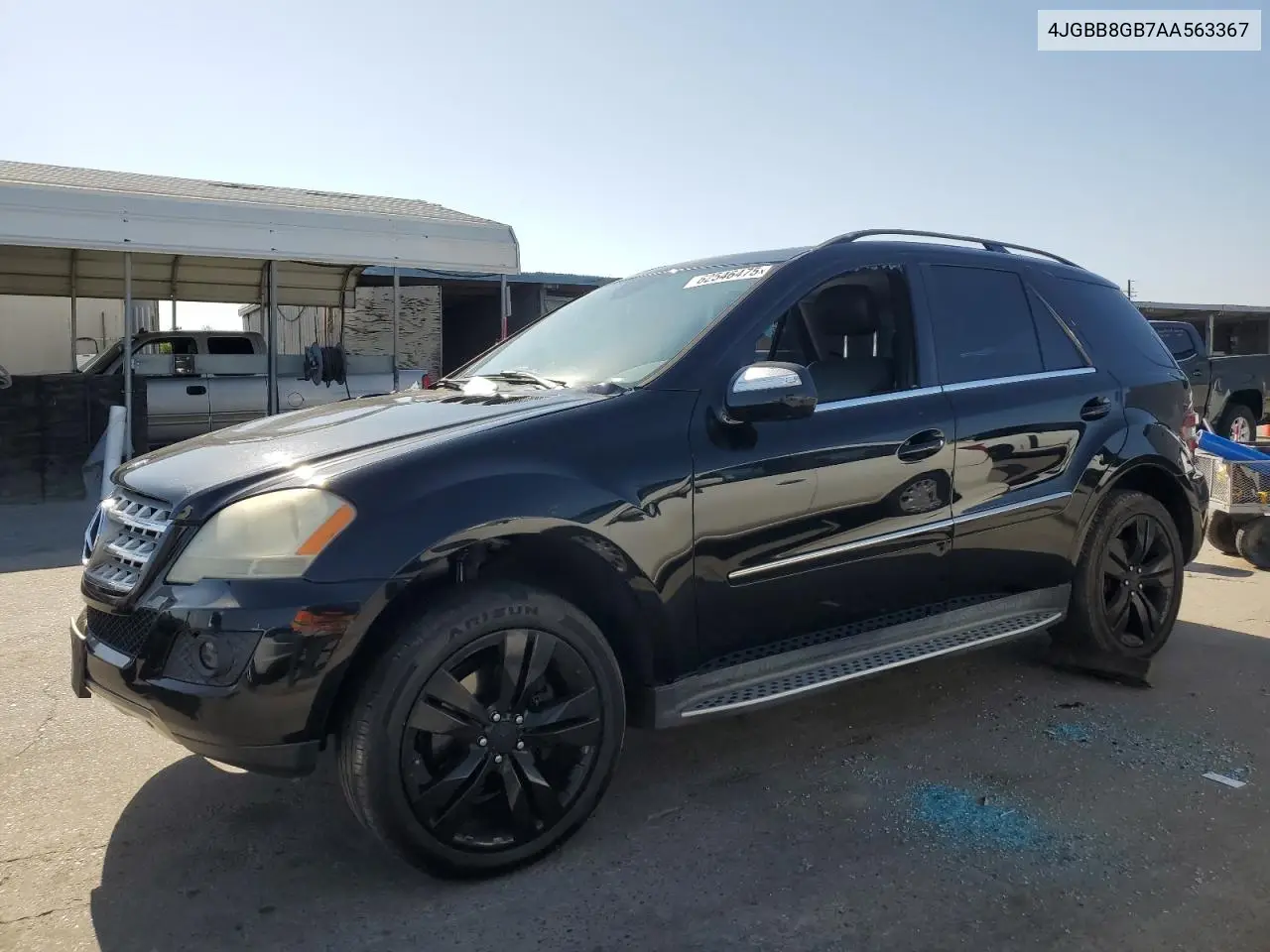 2010 Mercedes-Benz Ml 350 4Matic VIN: 4JGBB8GB7AA563367 Lot: 62546475
