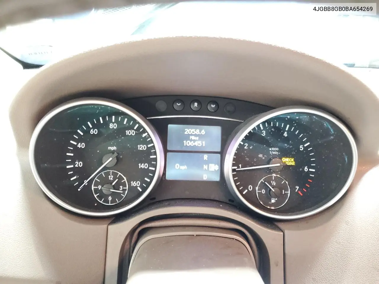 2011 Mercedes-Benz Ml 350 4Matic VIN: 4JGBB8GB0BA654269 Lot: 50195325