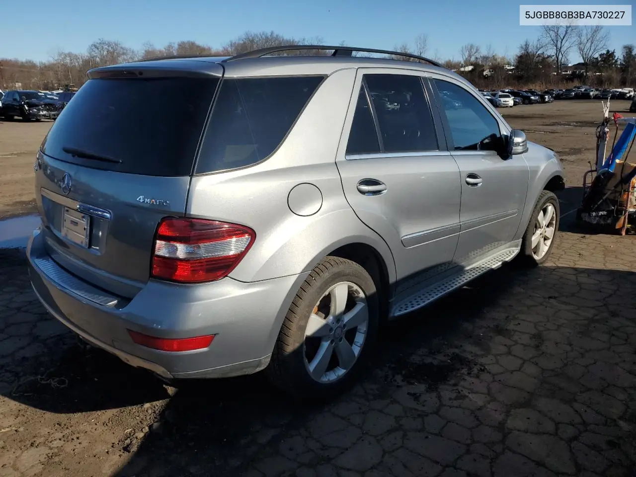 2011 Mercedes-Benz Ml 350 4Matic VIN: 4JGBB8GB3BA730227 Lot: 51086735