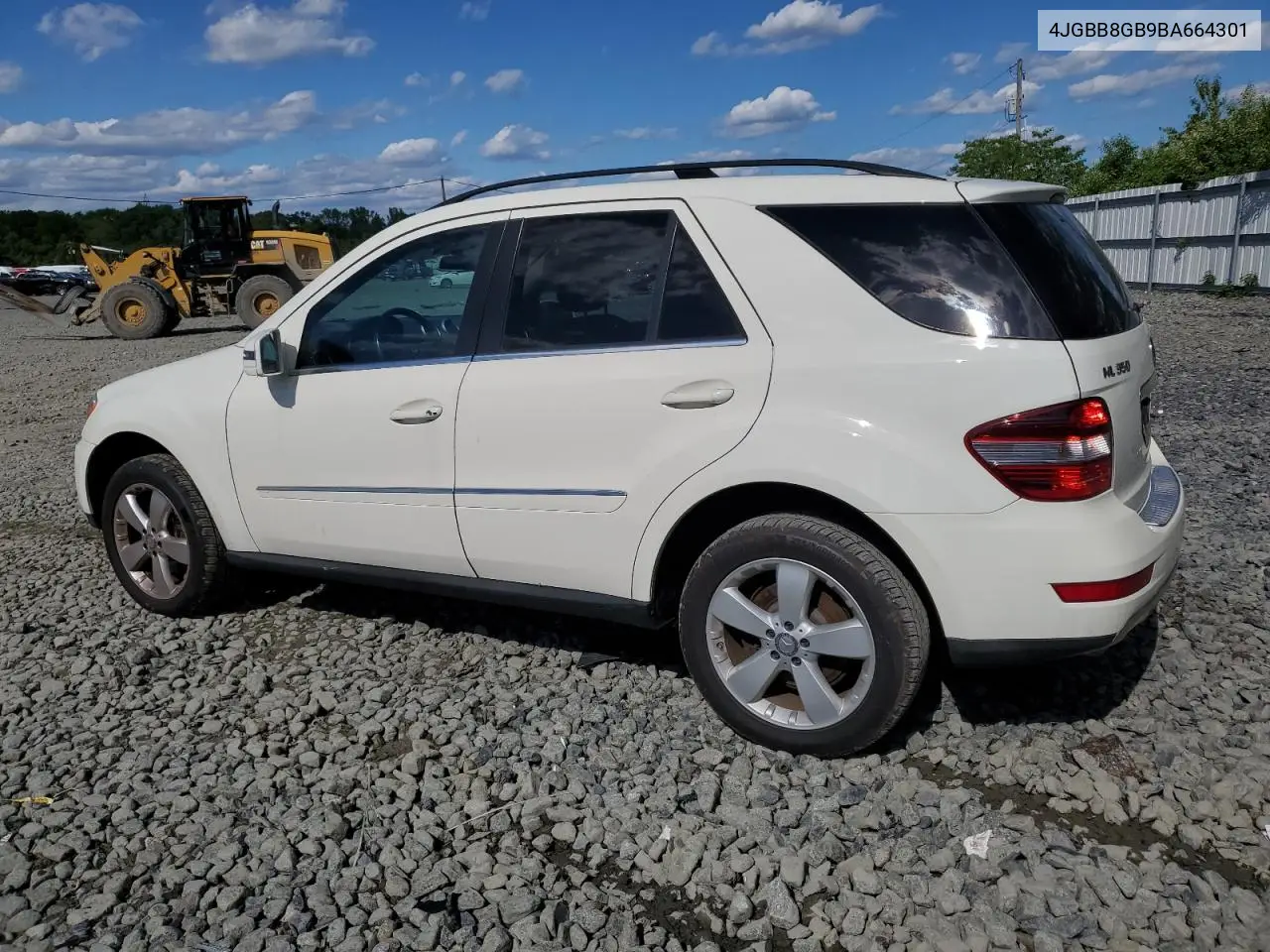2011 Mercedes-Benz Ml 350 4Matic VIN: 4JGBB8GB9BA664301 Lot: 56147555