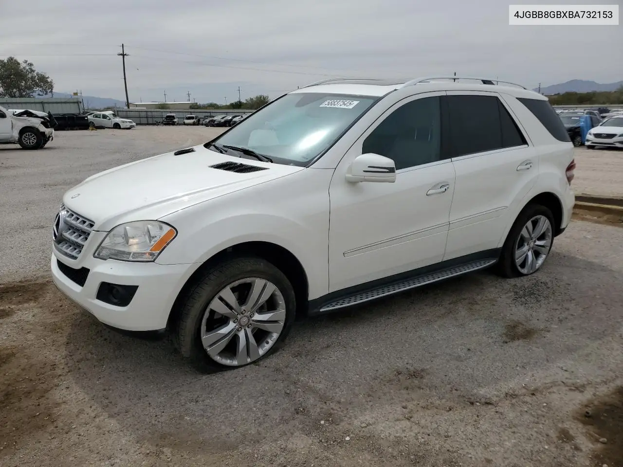 2011 Mercedes-Benz Ml 350 4Matic VIN: 4JGBB8GBXBA732153 Lot: 58837545