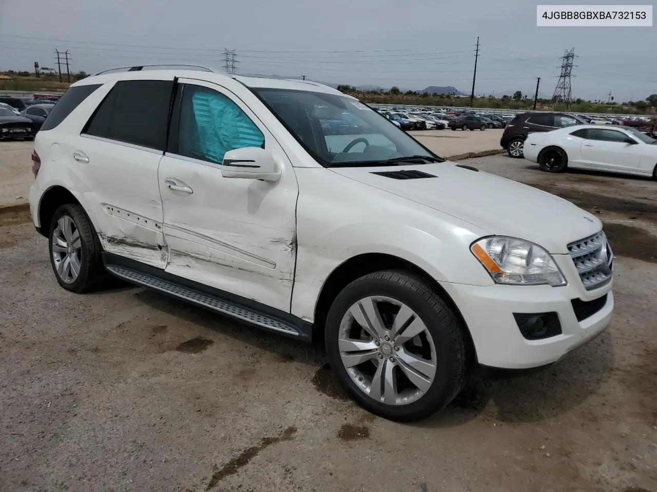 2011 Mercedes-Benz Ml 350 4Matic VIN: 4JGBB8GBXBA732153 Lot: 58837545