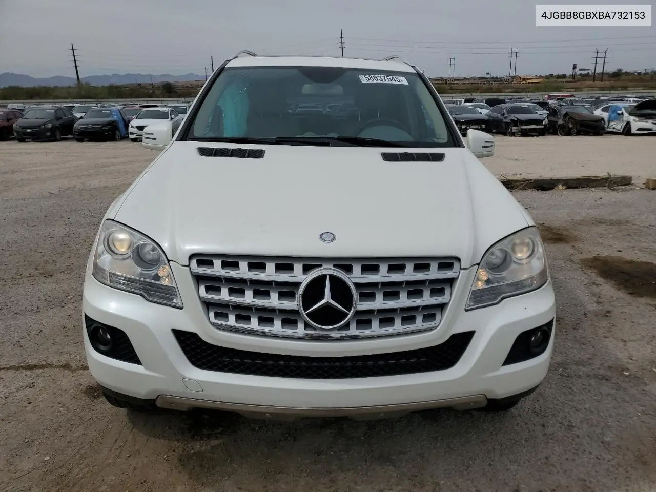 2011 Mercedes-Benz Ml 350 4Matic VIN: 4JGBB8GBXBA732153 Lot: 58837545
