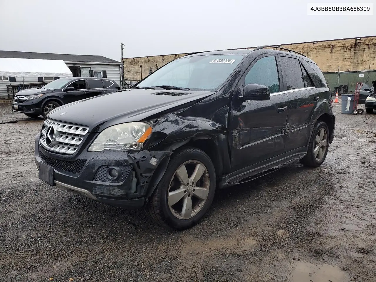 2011 Mercedes-Benz Ml 350 4Matic VIN: 4JGBB8GB3BA686309 Lot: 61239925
