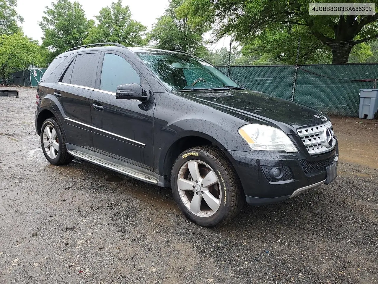 2011 Mercedes-Benz Ml 350 4Matic VIN: 4JGBB8GB3BA686309 Lot: 61239925