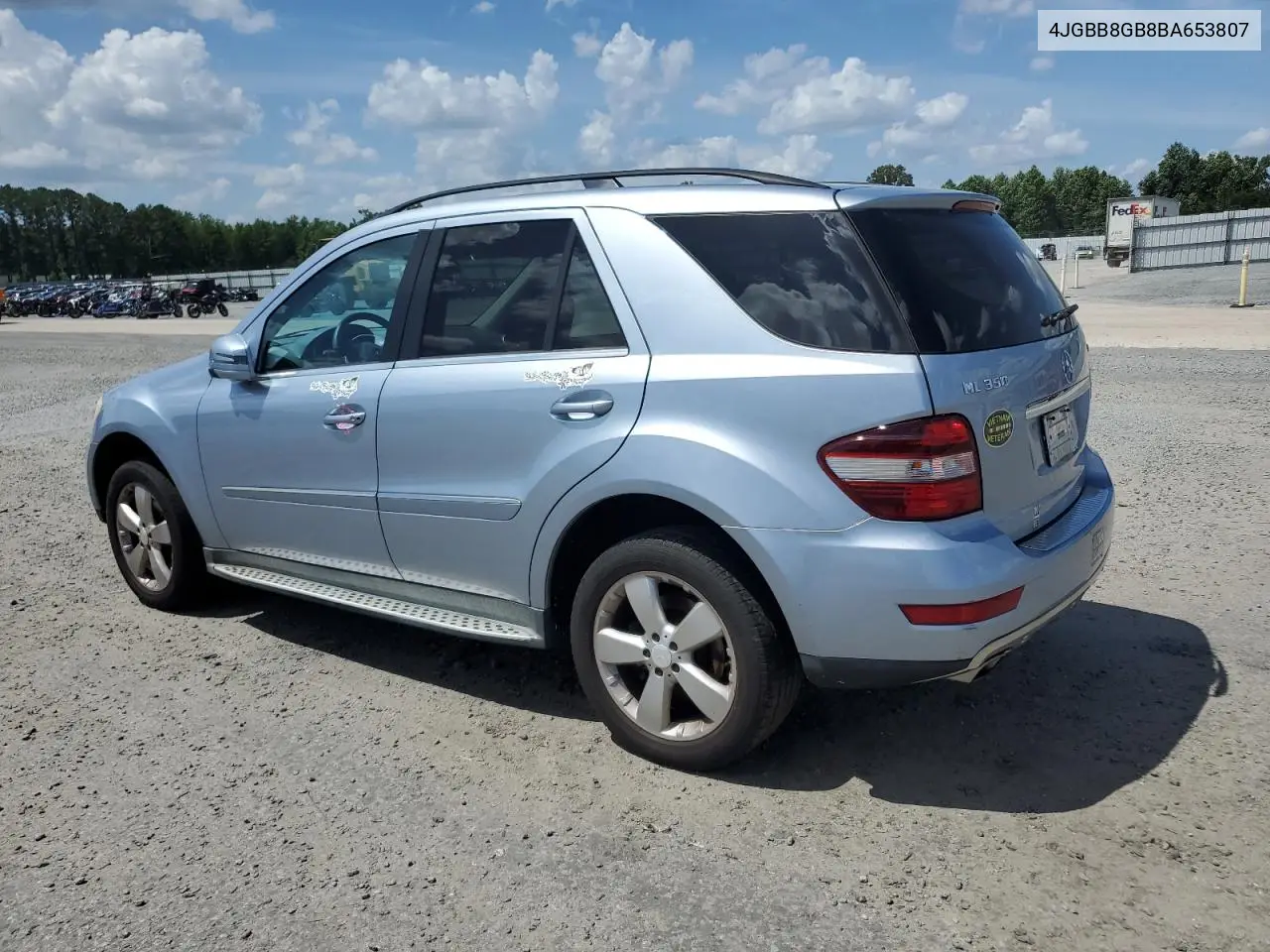 2011 Mercedes-Benz Ml 350 4Matic VIN: 4JGBB8GB8BA653807 Lot: 63074525