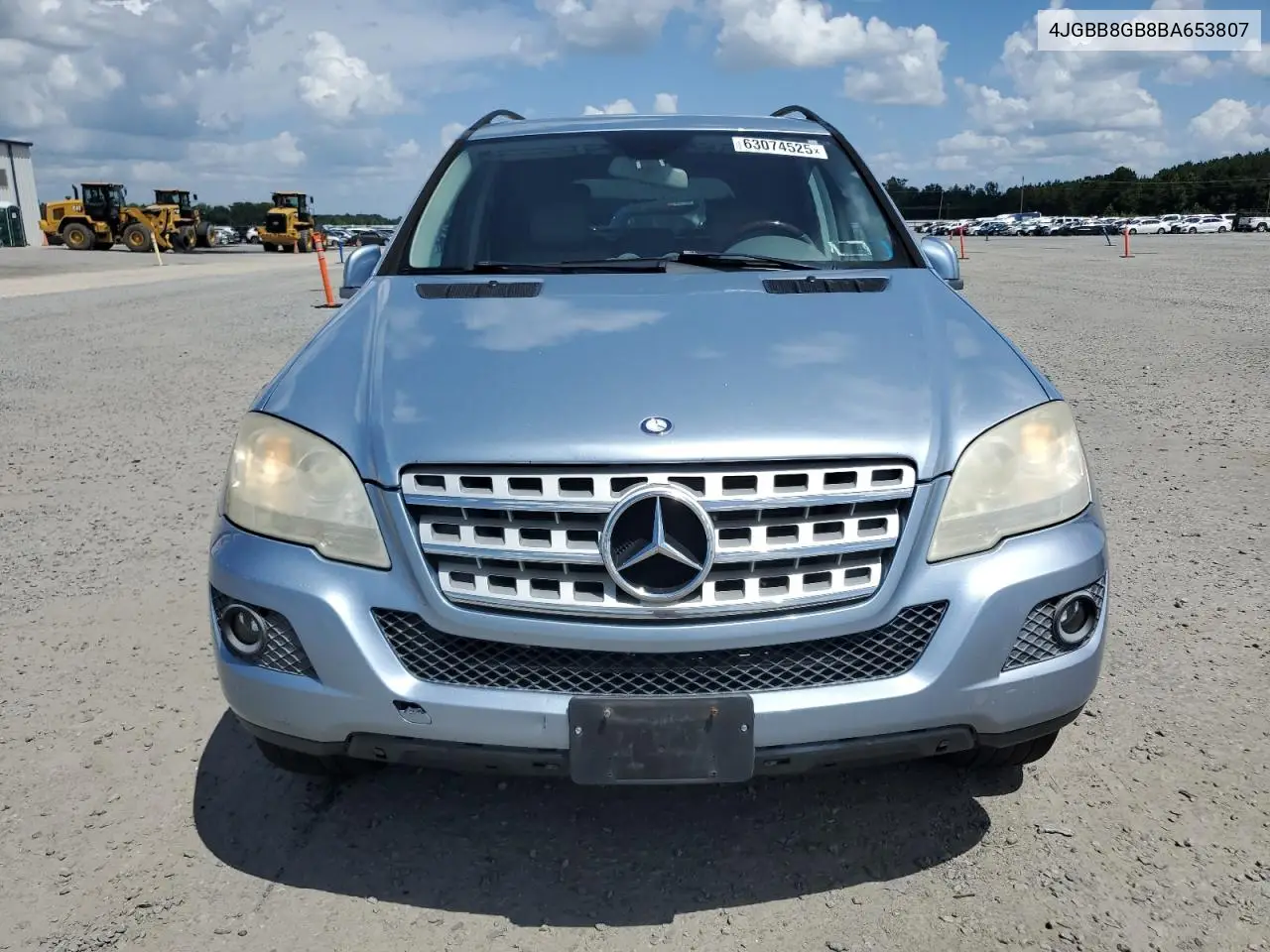 2011 Mercedes-Benz Ml 350 4Matic VIN: 4JGBB8GB8BA653807 Lot: 63074525