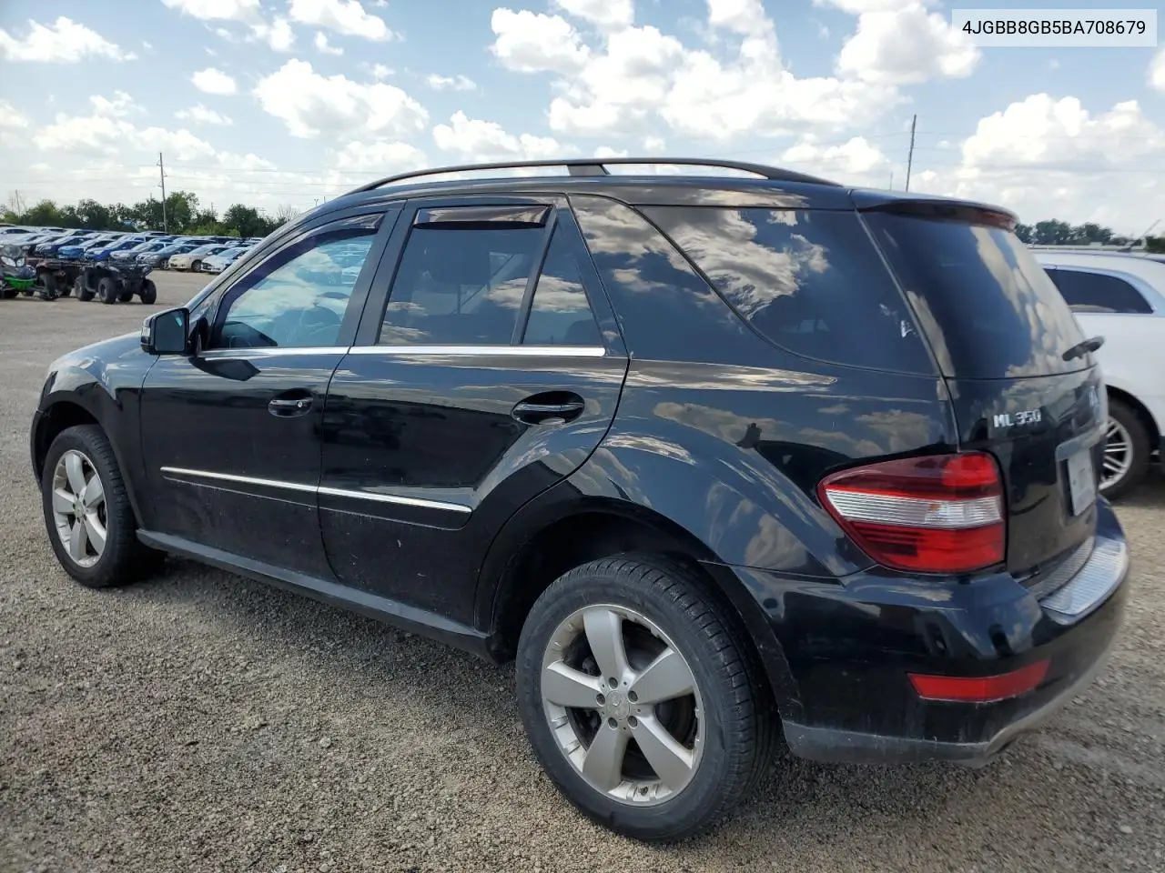 2011 Mercedes-Benz Ml 350 4Matic VIN: 4JGBB8GB5BA708679 Lot: 63273515