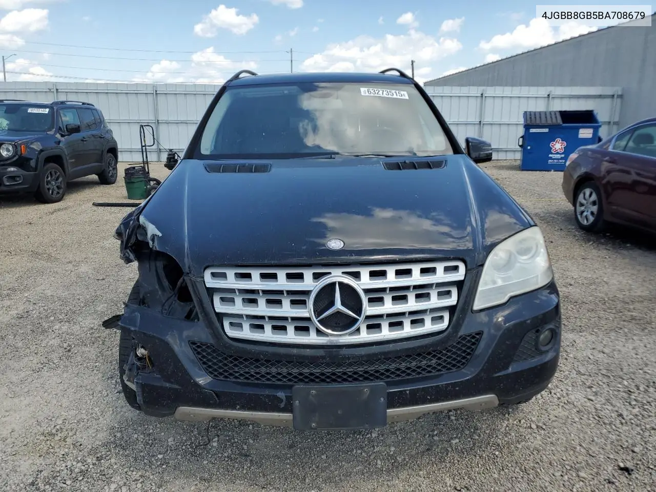 2011 Mercedes-Benz Ml 350 4Matic VIN: 4JGBB8GB5BA708679 Lot: 63273515
