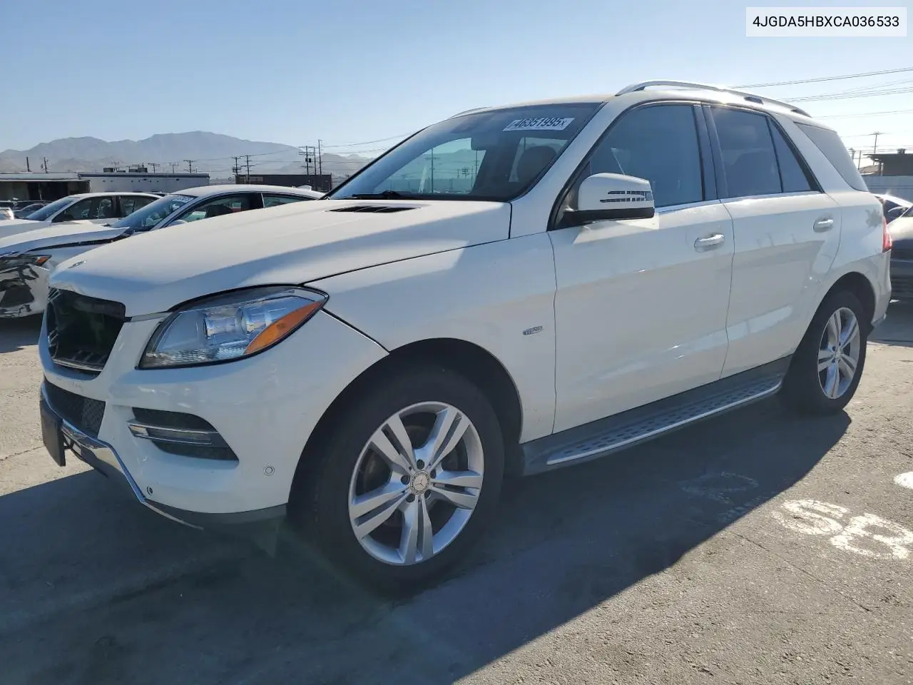 2012 Mercedes-Benz Ml 350 4Matic VIN: 4JGDA5HBXCA036533 Lot: 46351995