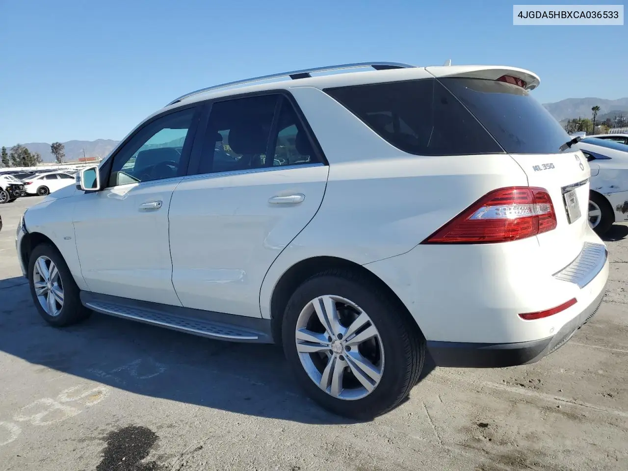 2012 Mercedes-Benz Ml 350 4Matic VIN: 4JGDA5HBXCA036533 Lot: 46351995