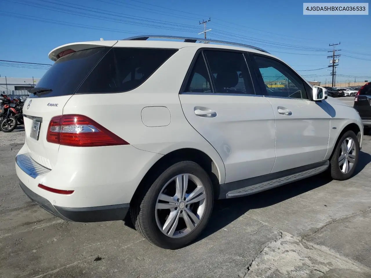 2012 Mercedes-Benz Ml 350 4Matic VIN: 4JGDA5HBXCA036533 Lot: 46351995